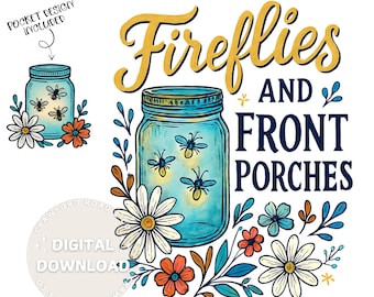 Lucciole e portici anteriori PNG SVG: Southern Girl Design (download digitale)
