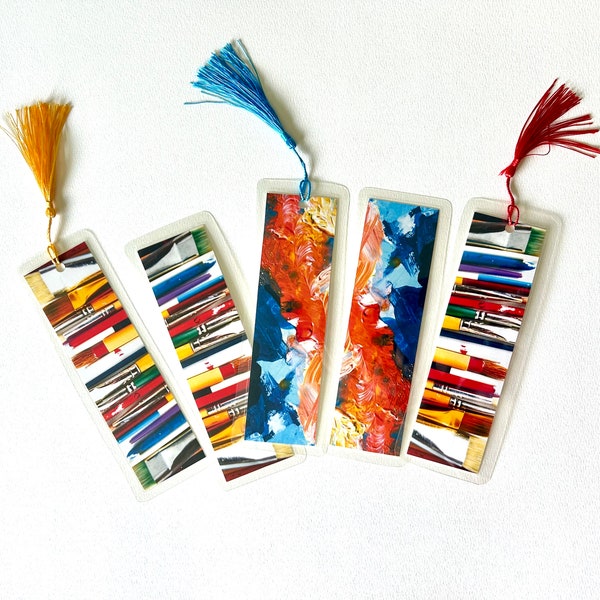 Painting Bookmark Prints | Photography | Artistic Gift | Bookmark | Paint Brushes | Palette |