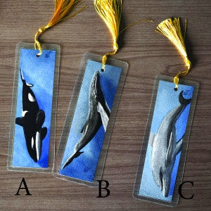 Animal Watercolor Bookmark Print | Orca | Whale | Dolphin | Bookmark | Watercolor | Artistic Gift | Original Art | Sea Life | Ocean Life