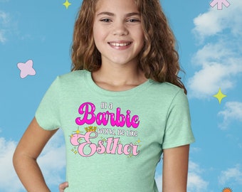 In A Barbie World Be Like Esther Mommy & Mini Graphic Tee