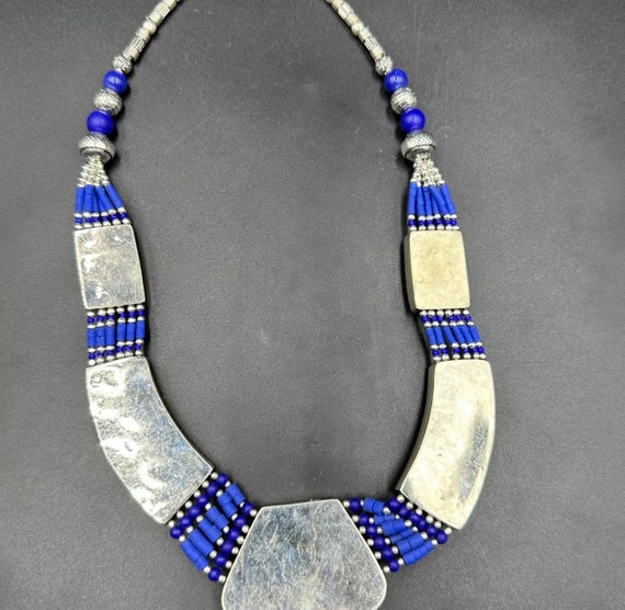 Beautiful Tibetan Rare Lapis lazuli Stone Silver … - image 6
