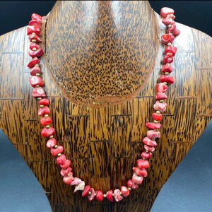 Beautiful Tibetan Nepalese very unique Coral Stone Silver plated Necklace