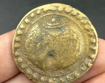 Ancient Pyu Burmese Gold Plated Dvaravati Period Coin Circa AD 600-700