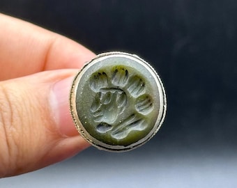 Antike römische Intaglio Ring - Silber beschichtet