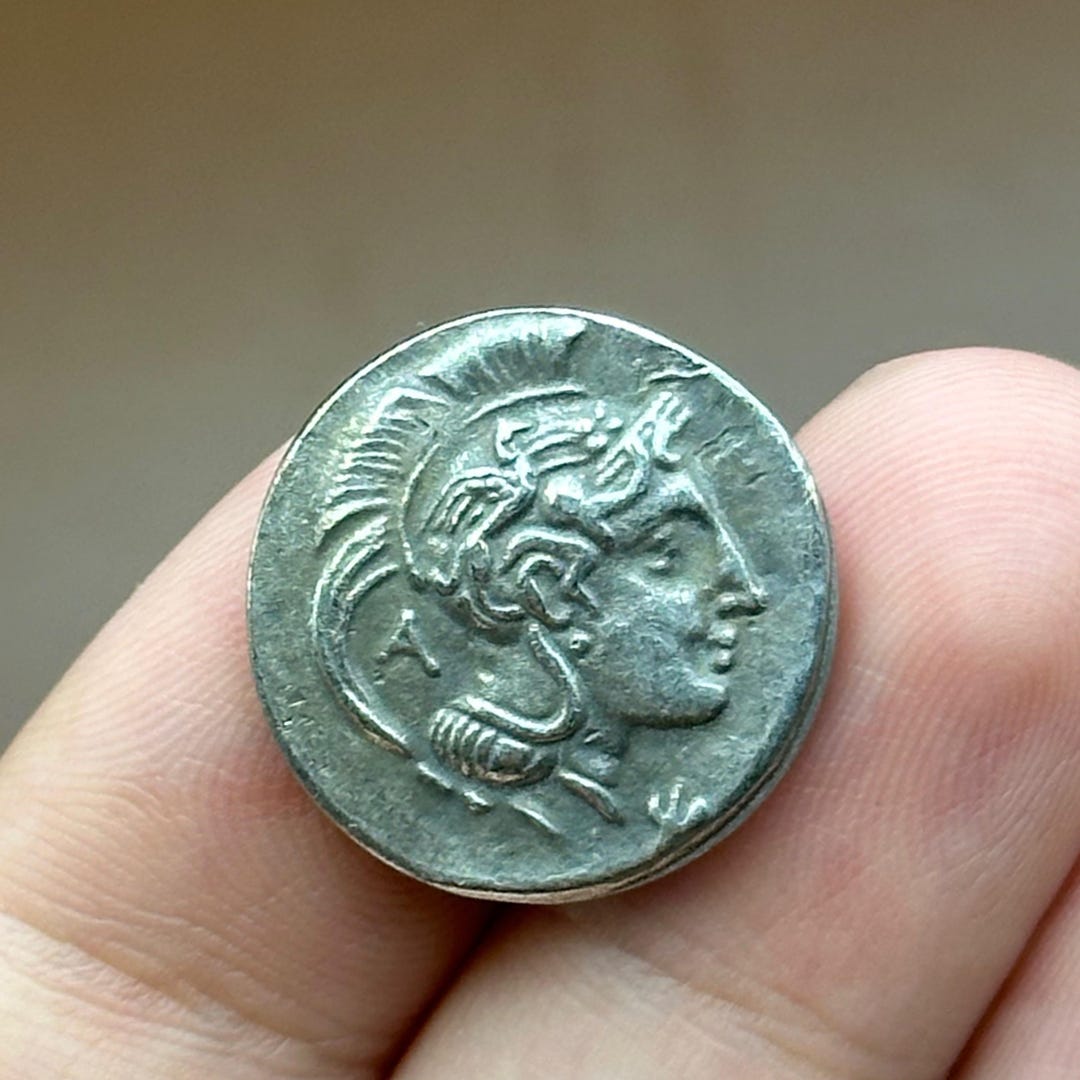 Pièces de monnaie Athena Antique Bronze Minerva, artefact de l'Empire romain de 33 mm, pièces de monnaie de la Rome grecque antique, pièces d'art grec, pièce de hibou, pièces de réplique, TVH