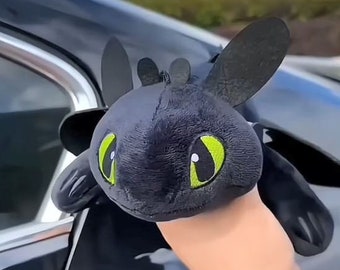 Toothless Dragon Car Accessories Motorcycle Helmet or on the Car Decoration Doll Flying Dragon Stuffed Plushie Toothless night fury toys Toy