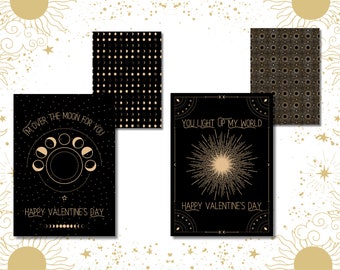 Printable Celestial Valentines Day Card