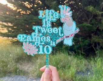 Personalized Bird Cake Topper - Adorable Touch for Your Little One's Celebration - Dual Layer Acrylic Custom Cake Topper