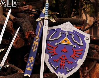 Personnalisé forgé à la main en acier inoxydable LÉGENDE de ZELDA Full Tang Skyward Link, s Master Sword avec fourreau - Costume Armor Meilleur cadeau Saint-Valentin pour homme