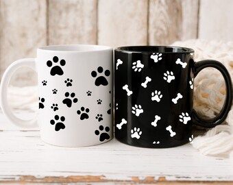 Love Dogs paw print 11oz and 15oz wraparound mug