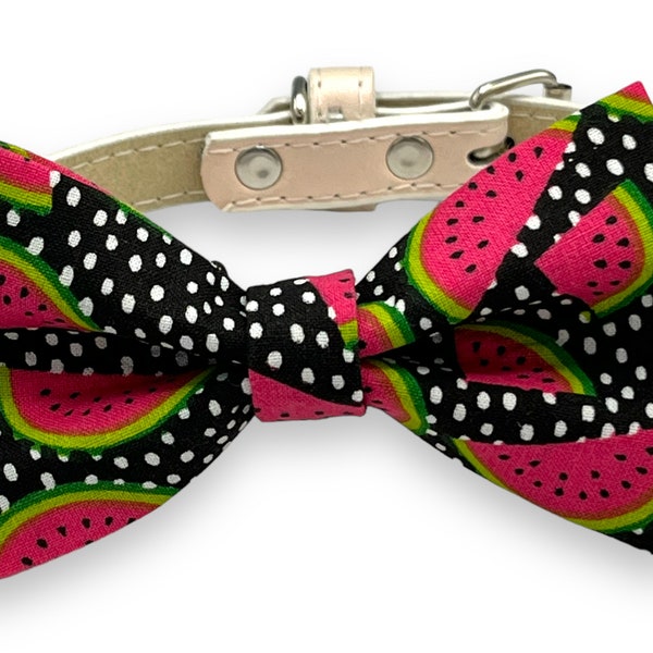 Summer watermelon dog bow tie for dog collar bow tie for dog lovers dog birthday gift, wedding dog bows, pet bow ties