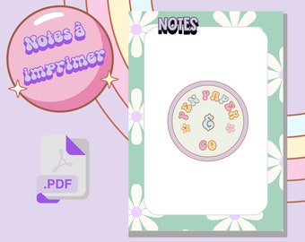 Pagina per appunti stampabile l A4, A5 per prendere appunti - PDF Download immediato