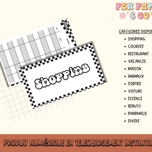 Sobres presupuestarios | PARA IMPRIMIR Y LAMINAR | Blanco negro
