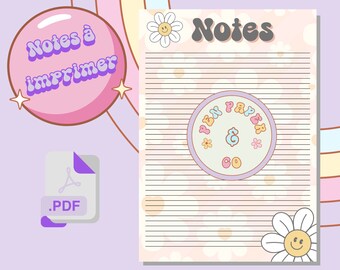 Pagina per appunti stampabile l A4, A5 per prendere appunti - PDF Download immediato