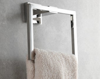 Square Towel Holder for Bathroom, Vertical Towel Rack, Hand Towel ...