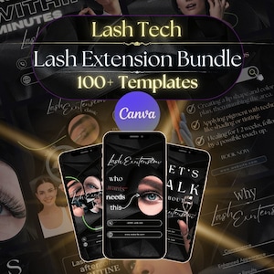 Lash Tech Instagram Templates, Lash Stylist Branding Kit, Eyelash Extension Post, Lash Tech Canva Templates, Instagram Reels for Lash Artist