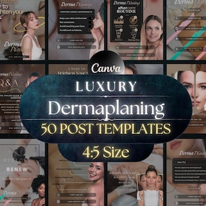 Modelli Instagram per dermaplaning, modelli Instagram per la cura della pelle, modelli per trattamenti viso, social media per la cura della pelle, Instagram per estetisti