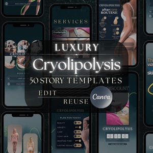Body Contouring Instagram Story Templates | CoolSculpting Instagram Templates | Cryolipolysis Templates | Bodysculpting | Aesthetic Medspa