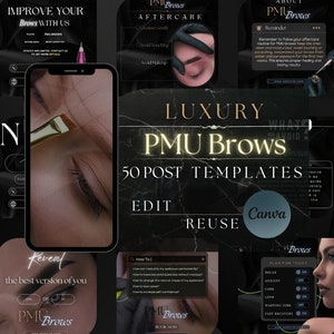 Microblading Instagram Post Templates, PMU Instagram Template ...
