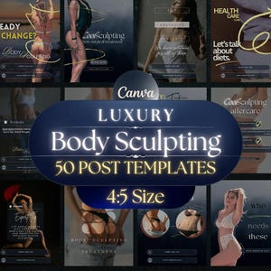 Body Sculpting Instagram Templates: Modern MedSpa Social Media