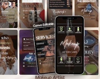 Makeup Artist Instagram Reels: MUA Social Media (Canva Editable)