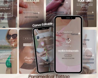Instagram Reels z tatuażami paramedycznymi: Szablony kamuflażu blizn (Canva do edycji)