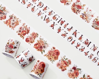 Conjunto de pegatinas de cinta washi botánica rústica