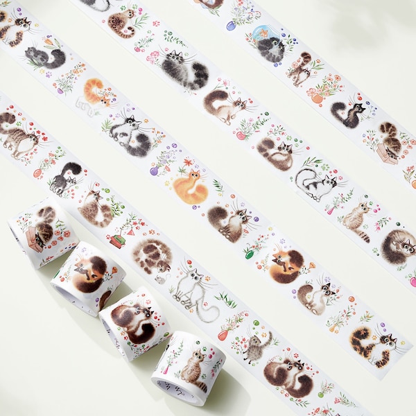 Cat Mood Washi Tape Sticker Set