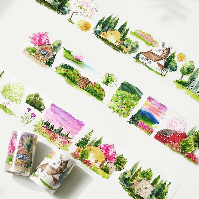 Precut Spring Awakening Wide Washi/pet Tape Etsy UK