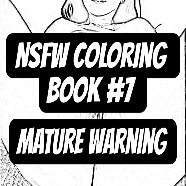 NSFW Coloring Book #6 Nude Art | Waifu | 27 Page Adult Coloring Book | Printable Art JPG | Gift for Adults