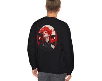 Raben und Rosen Sweatshirt: Gothic Floral Crewneck Pullover