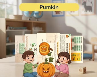 Pumpkin Life Cycle Cut & Paste Activity, Parts of a Pumpkin Anatomy, Fall Unit Study PDF