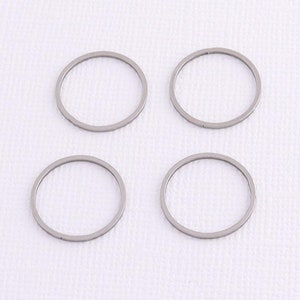 Stainless Steel Round Jewelry Link, Silver Round Jewelry Connector, Jewelry Making Connector Supply, Silver Link for Jewelry Making