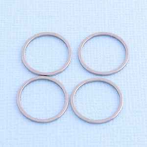 Stainless Steel Round Jewelry Link, Silver Round Jewelry Connector, Jewelry Making Connector Supply, Silver Link for Jewelry Making
