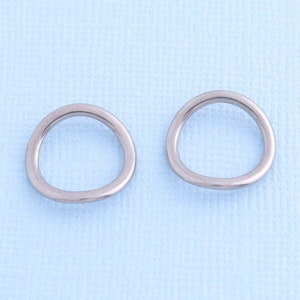 Stainless Steel Wavy Round Jewelry Link, Silver Round Jewelry Connector, Jewelry Making Connector Supply, Silver Link for Jewelry Making