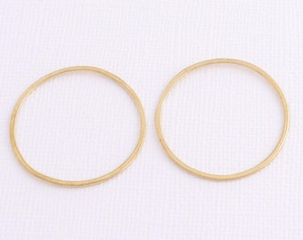 Raw Brass Round Jewelry Connector, Jewelry Supplies