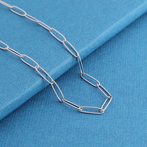 Stainless Steel Chain, Silver Paperclip Chain, Paperclip Chain, Bulk Chain, Chain by the Foot, Charm Necklace Chain