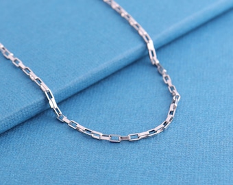 Stainless Steel Box Chain Necklace, Bulk Silver Chain by the Foot