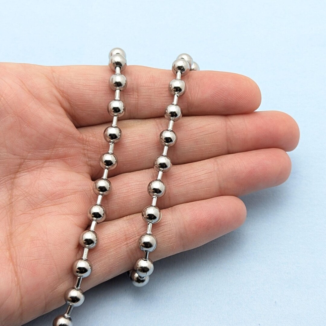 Ss Ball Chain Stainless Steel Ball Chain, Bulk Silver Chain by the Foot - Etsy