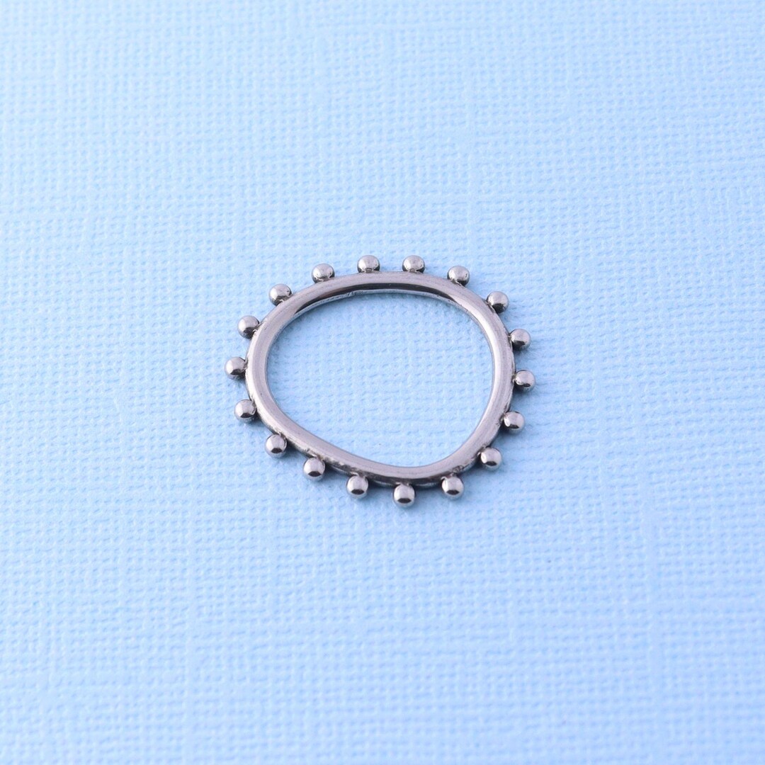 Asymetric Bumpy Stainless Steel Silver Jewelry Link Connector - Etsy