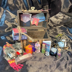 Miniatur Zauberer Schulkoffer Ornament