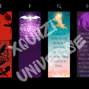 Iron Flame Metal Bookmarks, Fourth Wing Bookmarks, Gifts for Book Readers, Xaden and Violet Romantasy Bookmarks, Fantasy Page Markers image 5