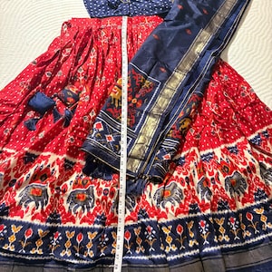 Gold Weaving Tussar Silk Chaniya Choli: Pre-Stitched Blouse (Size 34-38&quot;)