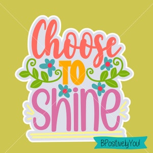 Kies voor Shine SVG PNG 600dpi digitale beelddownload voor sublimatie, overdrachten, zeefdruk, stickers en meer!