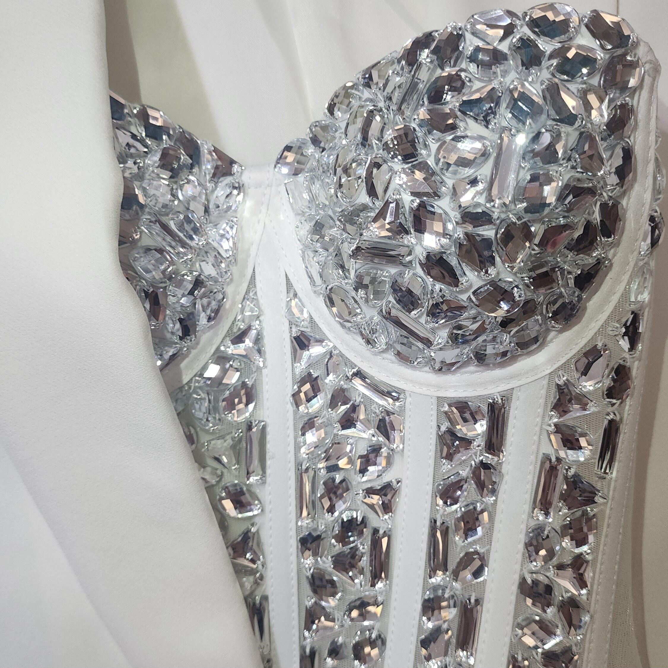 H&m rhinestone covered bustier hotsell