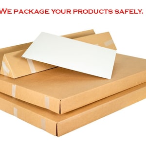 May include: A stack of three brown cardboard boxes with tape, one box is partially open and a white piece of cardboard is sticking out.