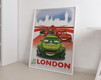 Autos Film Poster: McQueen Piston Cup, Kinderzimmer Dekor
