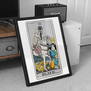 Der Tod Poster Tarot gerahmter Druck Das Tod Tarot-Karte Plakat Tarot Karte Kunstdruck Tod