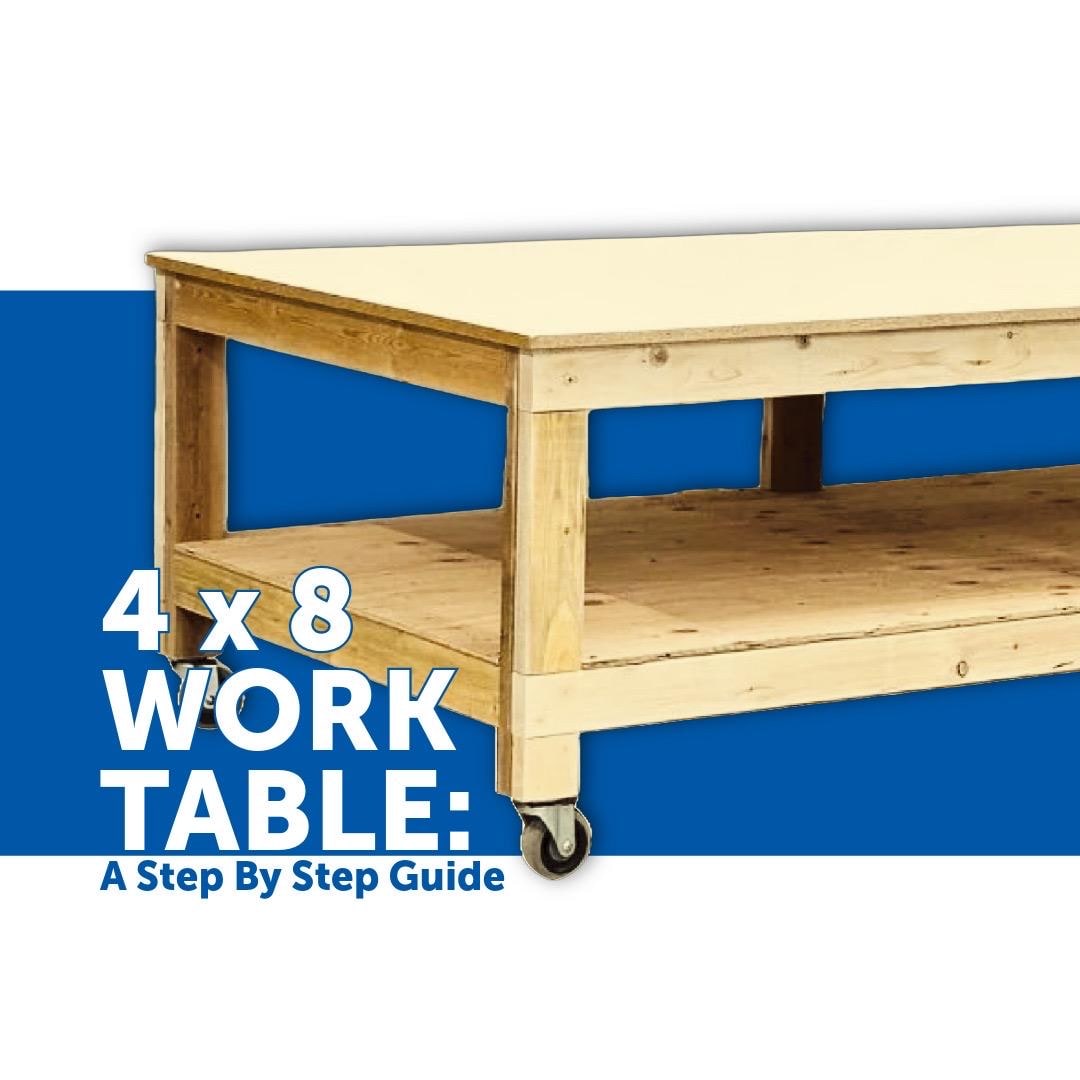 4x8 Garage Work Table DIY Plans | Simple Woodworking (PDF Download