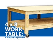 4x8 Garage Work Table DIY Plans | Simple Woodworking (PDF Download)